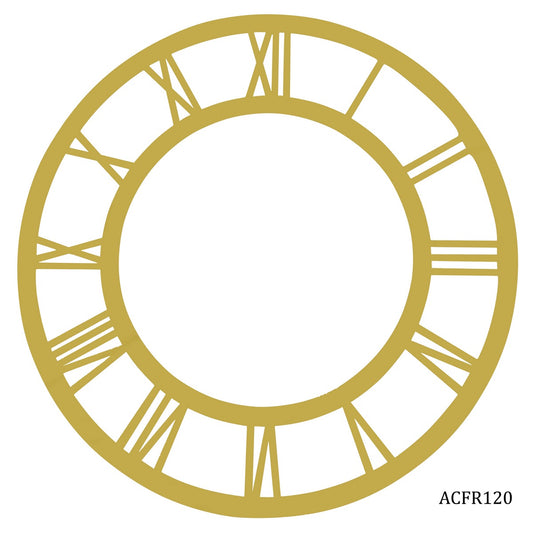 Gift To Love | Acrylic Clock Frame Roman Numbers | Color : Gold | Size : 12 Inch | Code : ACFR120