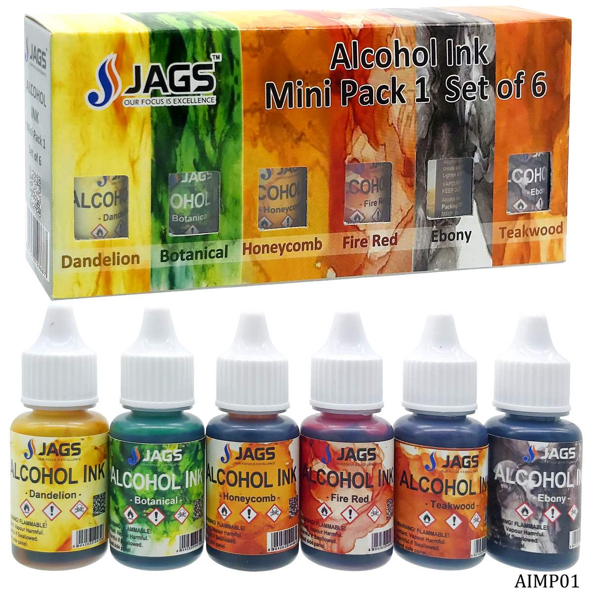 Gift To Love | Alcohol Ink Mini Pack 1 | Pcs : Set Of 6 | Code : AIMP01