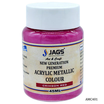 Gift To Love | Acrylic Metallic Colour | Color : Crimson Red | Size : 45 Ml | Code : AMC401