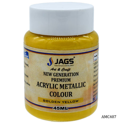 Gift To Love | Acrylic Metallic Colour | Color : Golden Yellow | Size : 45 Ml | Code : AMC407