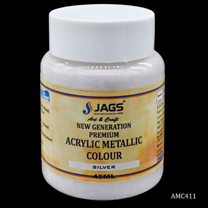 Gift To Love | Acrylic Metallic Colour | Color : Silver | Size : 45 Ml | Code : AMC411