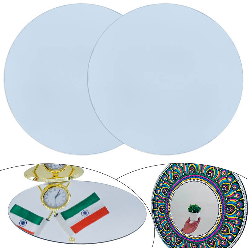 Gift To Love | Acrylic Mirrors Round | Color : Silver | Size : 8 Inch | Code : AMRS05