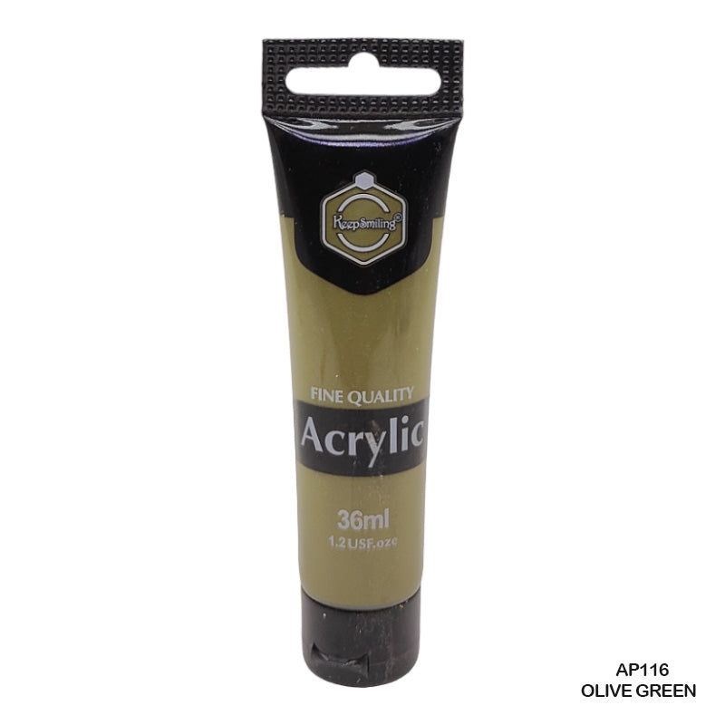 Gift To Love | Acrylic Paint Tube | Color : Olive Green | Size : 36 Ml | Code : AP116