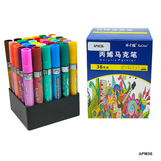 Gift To Love | Acrylic Paint Marker | Pcs : 36 Pcs | Code : APM36