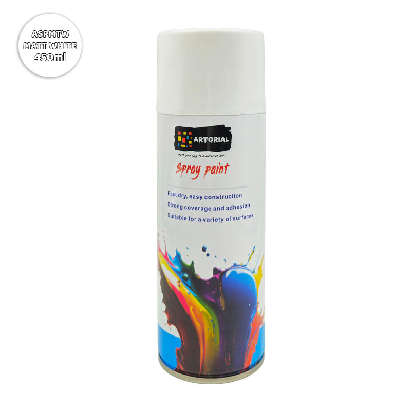 Gift To Love | Artorial Spray Paint Matt White | Pcs : 450 Ml | Code : ASPMTW