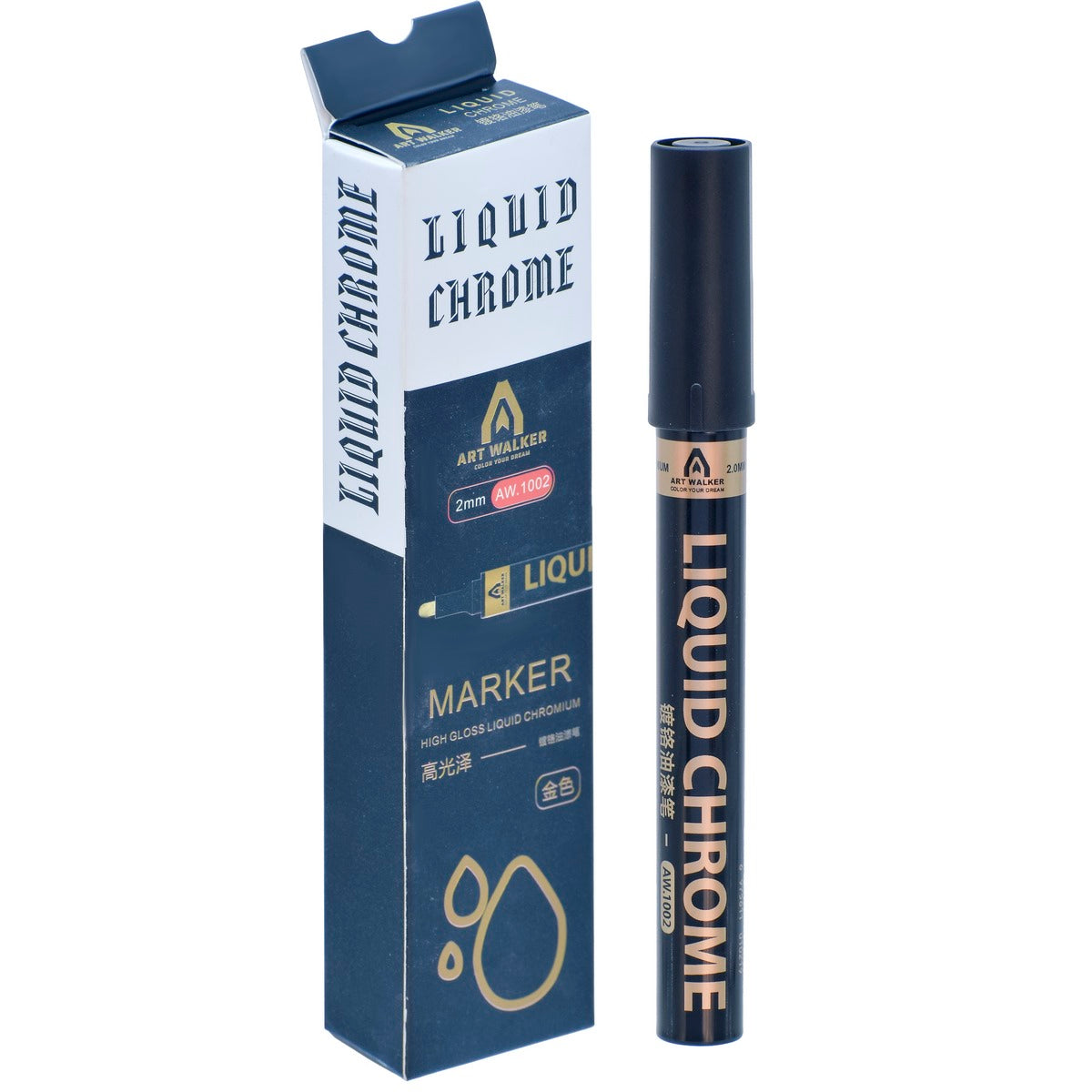 Gift To Love | Liquid Chrome Gold Marker | Color : Gold | Size : 2 Mm | Code : AW1002
