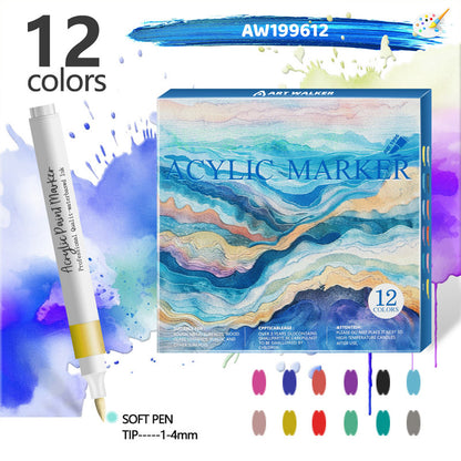Gift To Love | Acrylic Paint Marker | Pcs : 12 Pcs | Code : AW199612