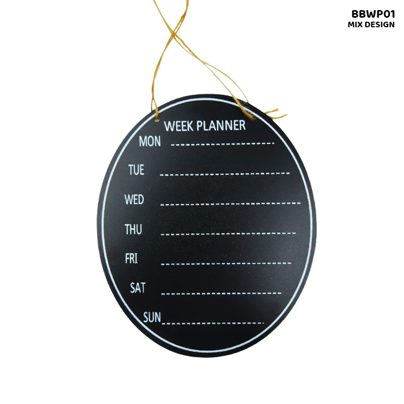 Gift To Love | Black Board Week Planner | Code : BBWP01