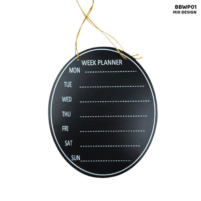 Gift To Love | Black Board Week Planner | Code : BBWP01