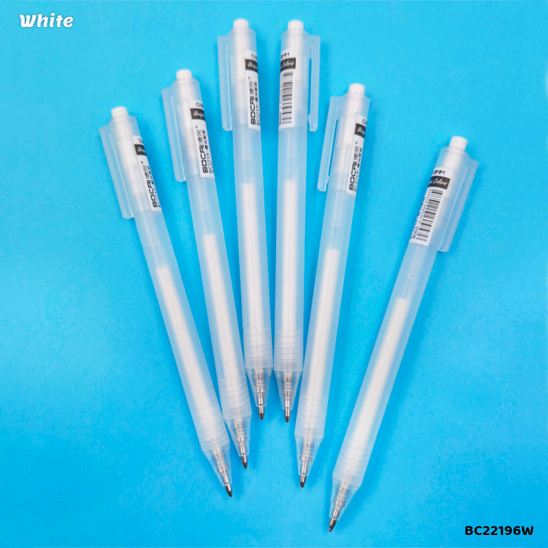 Gift To Love | White Pen | Color : White | Size : 0.8 Mm | Pcs : 6 Pcs | Code : BC22196W