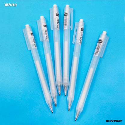 Gift To Love | White Pen | Color : White | Size : 0.8 Mm | Pcs : 6 Pcs | Code : BC22196W