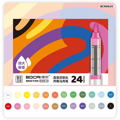 Gift To Love | Bocai Acrylic Marker | Pcs : 24 Colors | Code : BC90624
