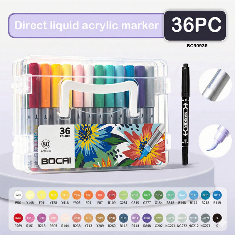 Gift To Love | Bocai Acrylic Marker | Pcs : 36 Color | Code : BC90936