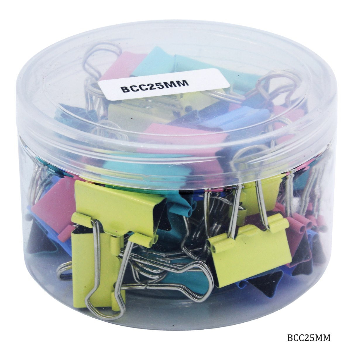 Gift To Love | Binder Clips | Color : Colour | Size : 25 Mm | Pcs : 48 Pcs Box | Code : BCC25MM