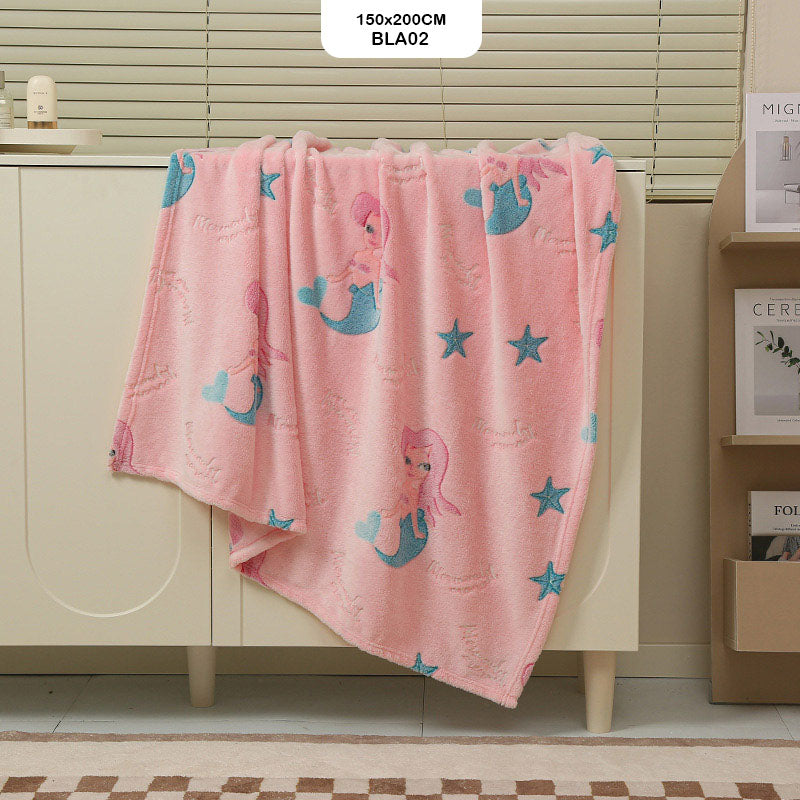 Gift To Love | Super Soft Night Glow In The Dark Blanket | Size : 150 Cm X 200 Cm | Code : BLA02