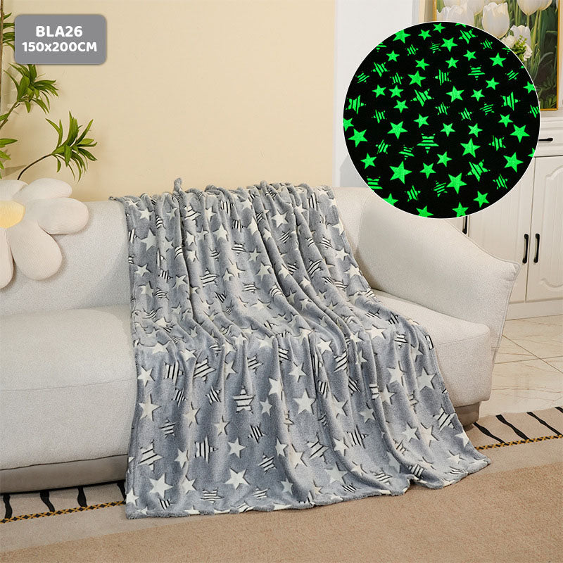 Gift To Love | Super Soft Night Glow In The Dark Blanket | Size : 150 Cm X 200 Cm | Code : BLA26