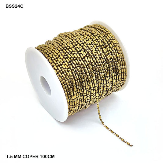 Gift To Love | Chain | Color : Copper | Size : 1.5 Mm X 100 Cm | Code : BSS24C