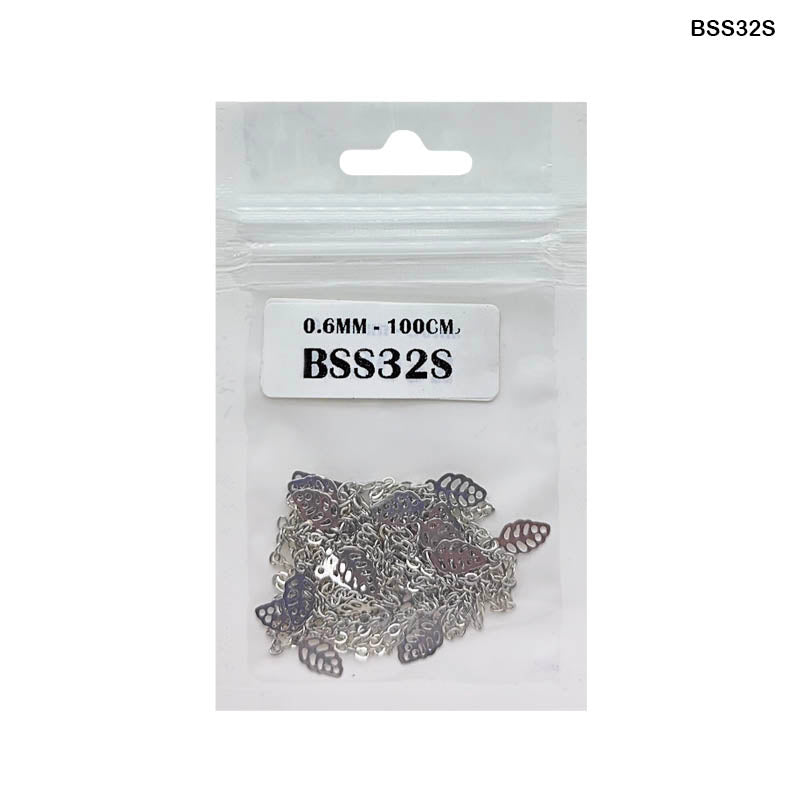 गिफ्ट टू लव | चेन | रंग : सिल्वर | साइज : 0.6 mm x 100 cm | कोड : BSS32S