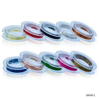 Gift To Love | Beading Wire | Color : Mix Colour | Size : 9 M | Pcs : 10 Pc Roll | Code : BW9M-2