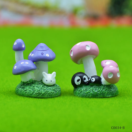 Gift To Love | Miniature Model Mushroom Plant | Pcs : 2 Pcs | Code : C0034-B