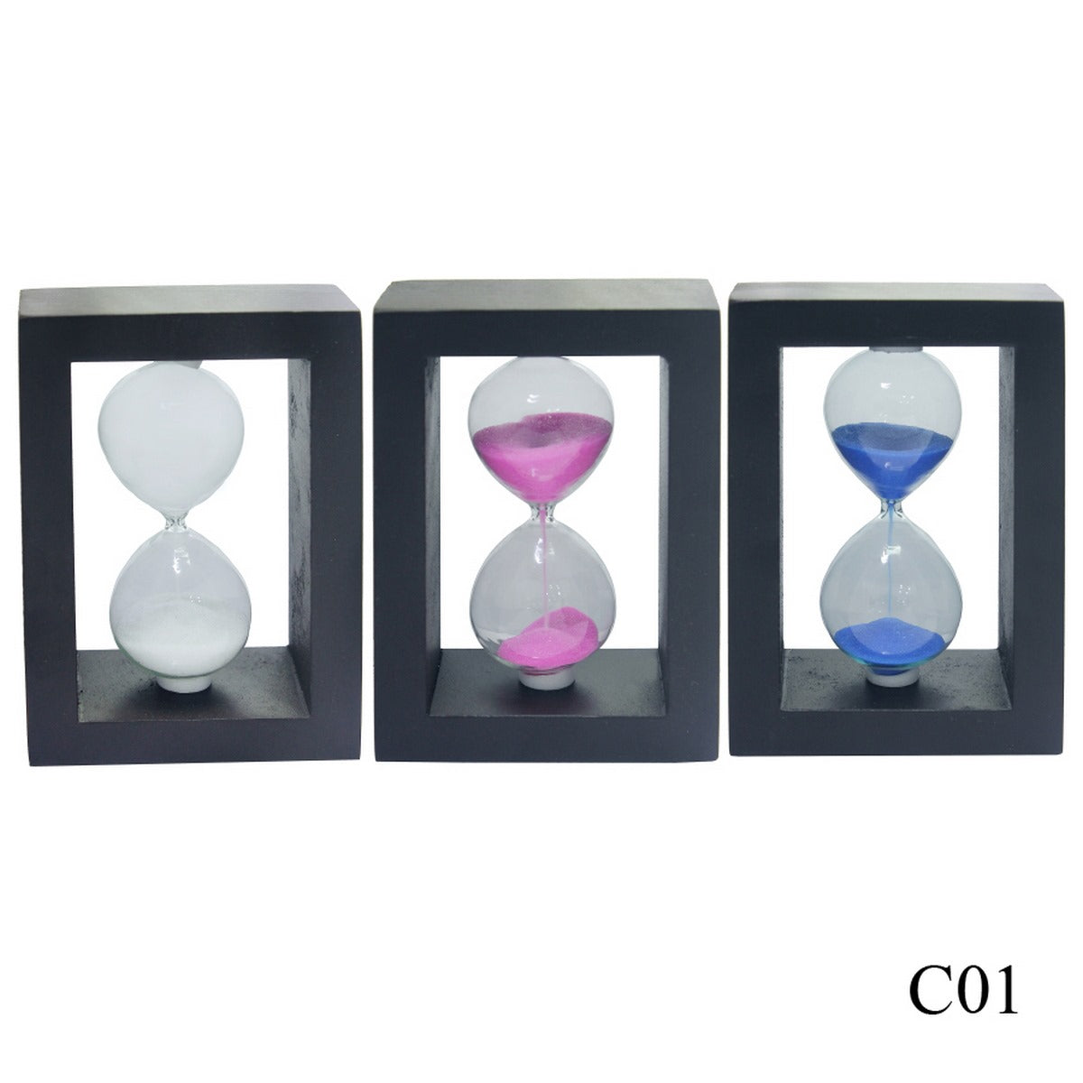 Gift To Love | Sand Timer Wooden | Size : 5.75 X 4 Inch | Pcs : Big | Code : C01