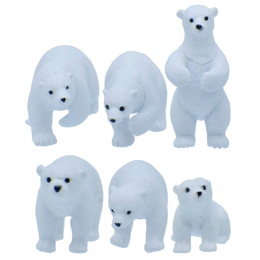 Gift To Love | Miniature Polar Bear | Color : White | Pcs : 6 Pcs | Code : C0696-A