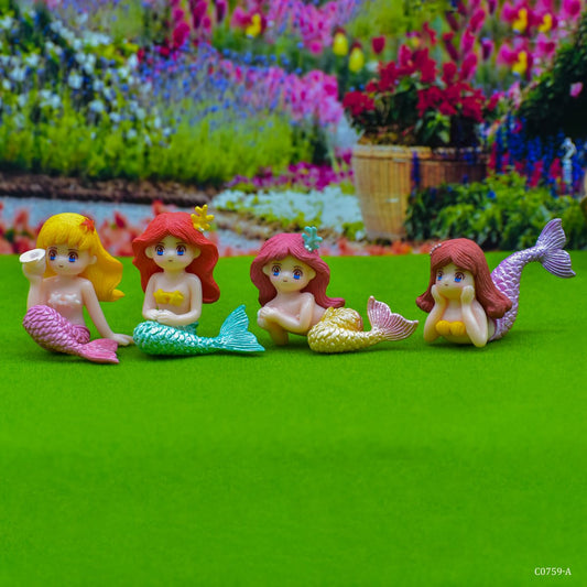 Gift To Love | Miniature Model Mermaid | Pcs : 4 Pcs | Code : C0759-A