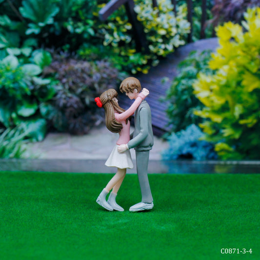Gift To Love | Miniature Model Couple Set | Color : Gray & Pink | Code : C0871-3-4