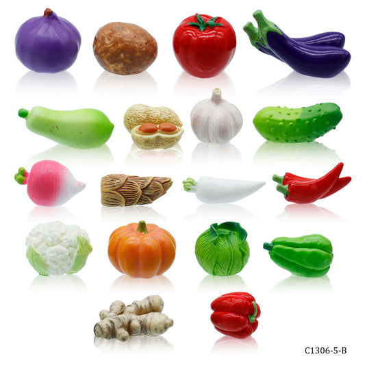 Gift To Love | Miniature Model Vegetable | Color : Mix Colour | Pcs : 18 Pcs | Code : C1306-5-B