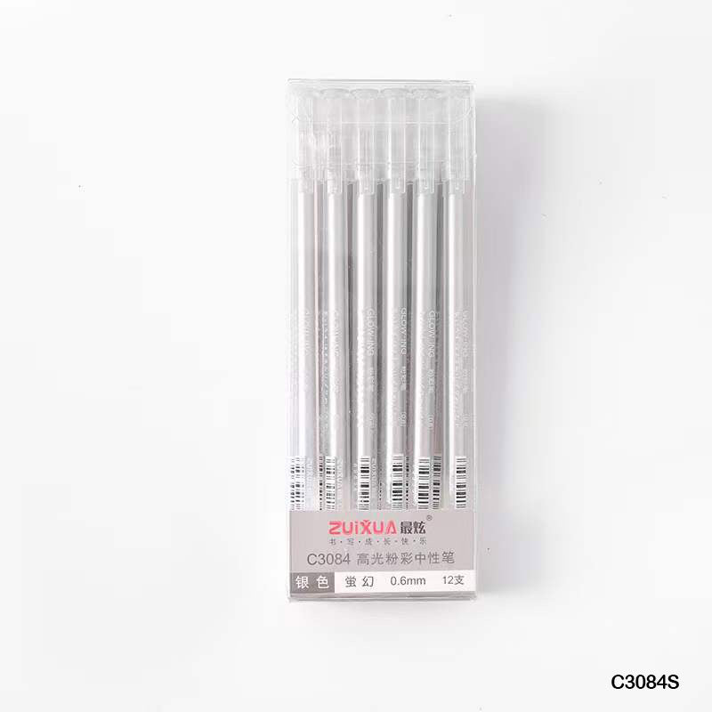 Gift To Love | Pen | Color : Silver | Size : 0.6 Mm | Pcs : 12 Pcs | Code : C3084S