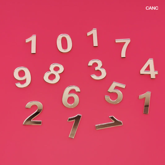 Gift To Love | Clock Acrylic Number | Color : Copper | Size : 1 Inch | Code : CANC