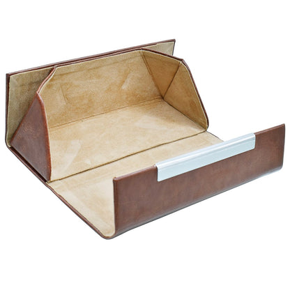 Gift To Love | Folding Goggles Holder Leather Case | Color : Brown | Code : CASE-BN