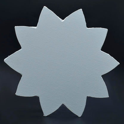 Gift To Love | Canvas Board Artist Quality Flower | Color : White | Size : 10 Inch | Code : CBAQF10