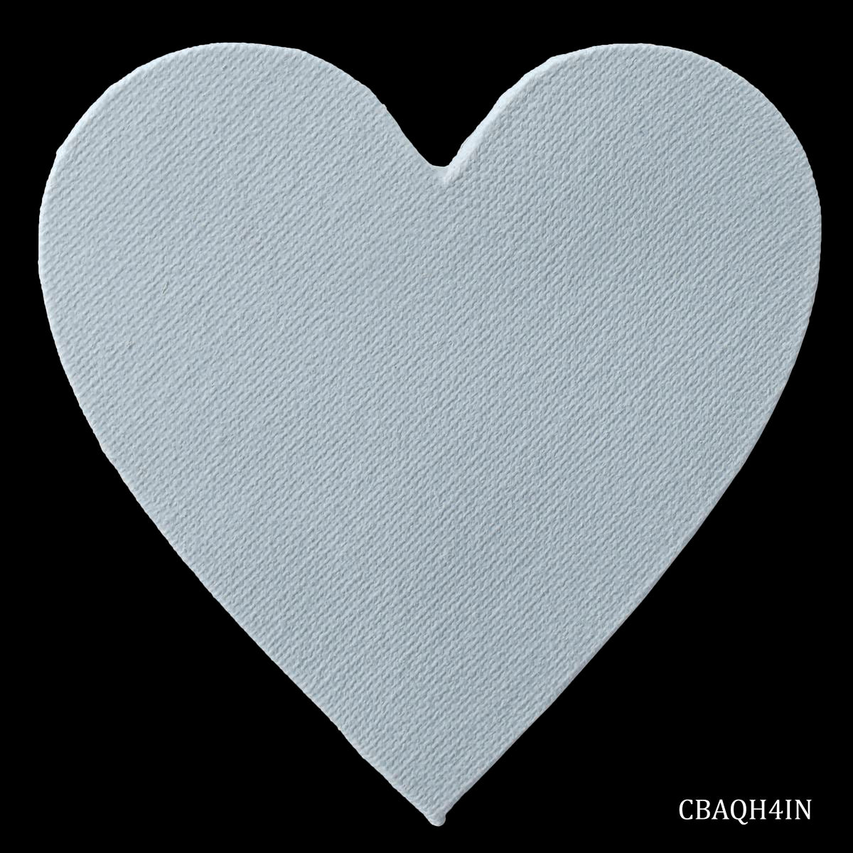 Gift To Love | Canvas Board Artist Quality Heart | Color : White | Size : 4 Inch | Code : CBAQH4IN