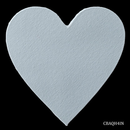 Gift To Love | Canvas Board Artist Quality Heart | Color : White | Size : 4 Inch | Code : CBAQH4IN