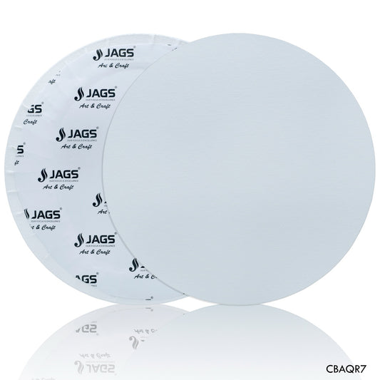 Gift To Love | Canvas Board Round Artist Quality | Color : White | Size : 7 Inch | Code : CBAQR7