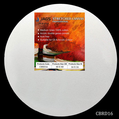 Gift To Love | Canvas Board Stretched Frame Round | Size : 16 Inch | Code : CBRD16