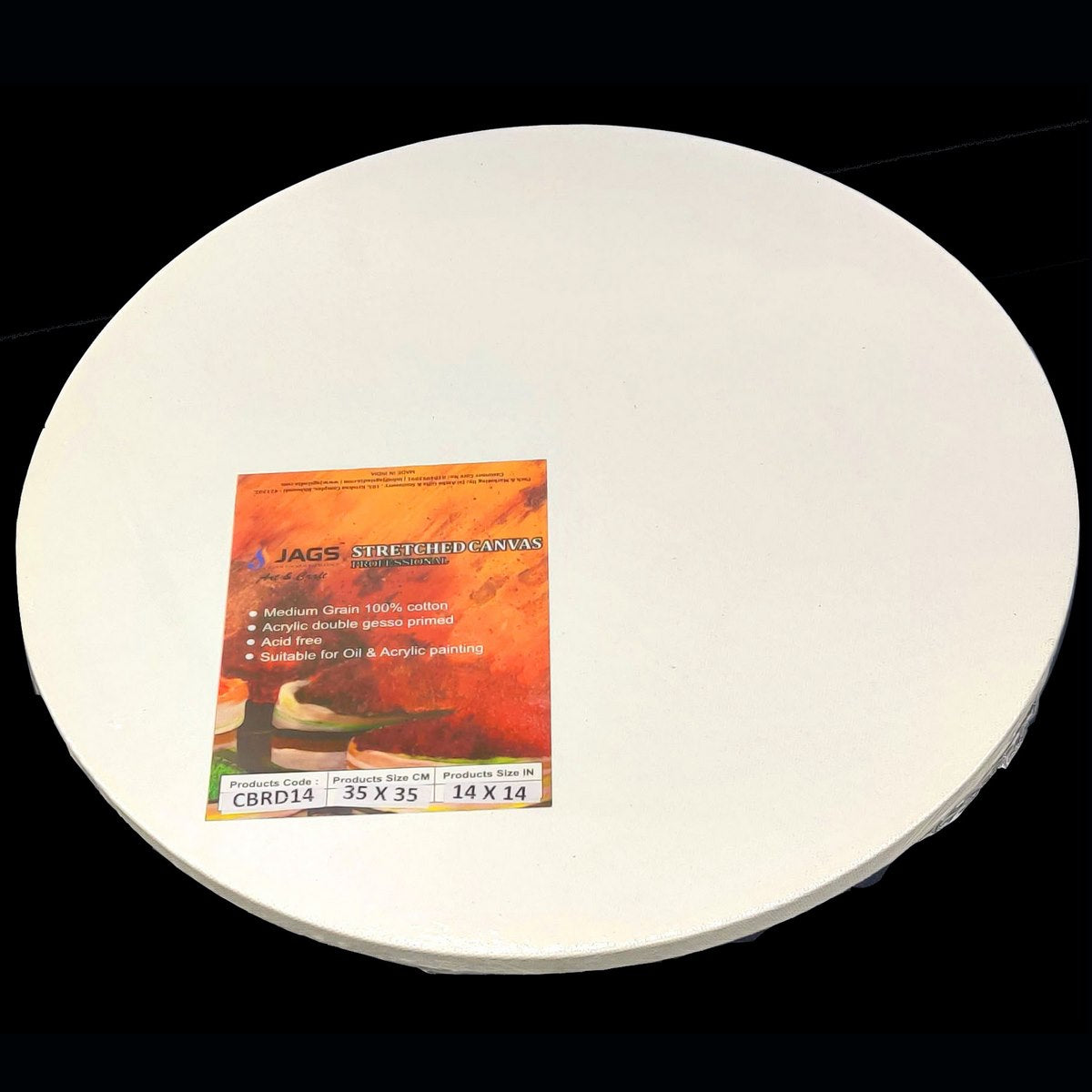 Gift To Love | Canvas Board Stretched Frame Round | Size : 18 Inch | Code : CBRD18