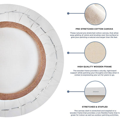 Gift To Love | Canvas Board Stretched Frame Round | Size : 24 Inch | Code : CBRD24