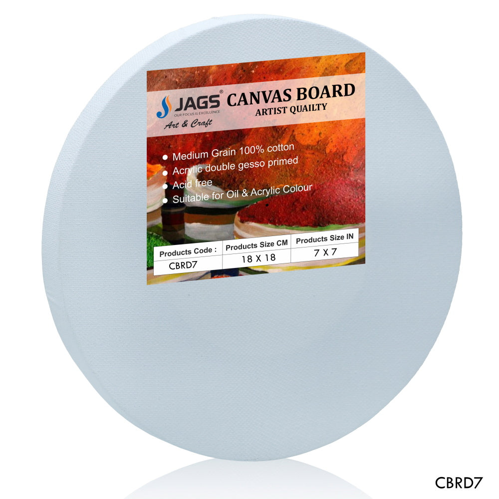 Gift To Love | Canvas Board Stretched Frame Round | Size : 7 Inch | Code : CBRD7