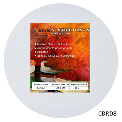 Gift To Love | Canvas Board Stretched Frame Round | Size : 8 Inch | Code : CBRD8