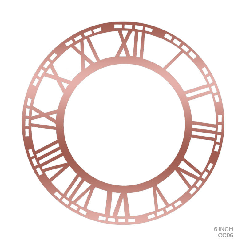 Gift To Love | Clock Acrylic Roman | Color : Copper | Size : 6 Inch | Code : CC06