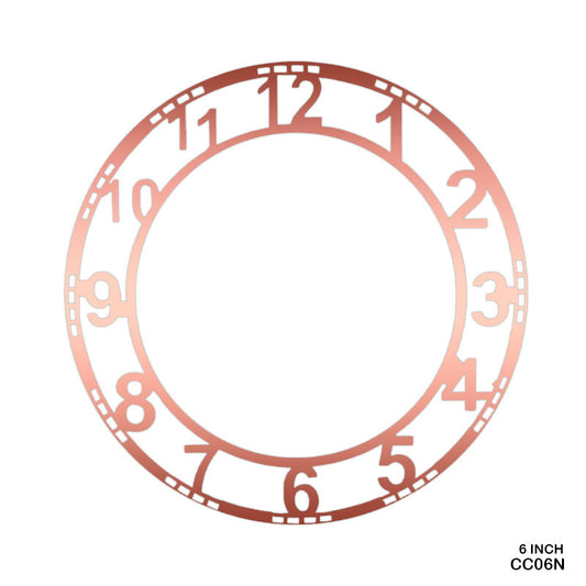 Gift To Love | Clock Acrylic Number | Color : Copper | Size : 6 Inch | Code : CC06N