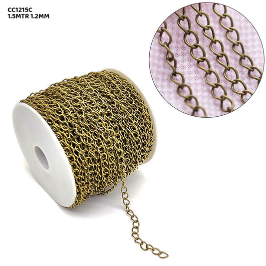 Gift To Love | Chain | Color : Copper | Size : 1.5 Mtr X 1.2 Mm | Code : CC1215C