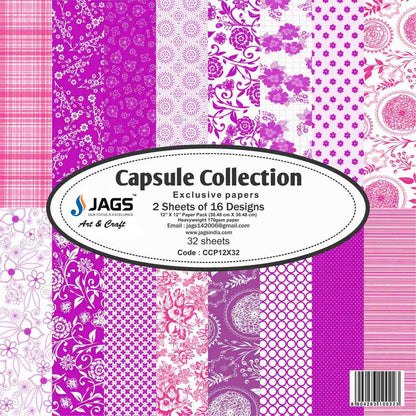 Gift To Love | Paper Capsule Collection | Size : 12X12 | Pcs : 32 Sheets | Code : CCP12X32