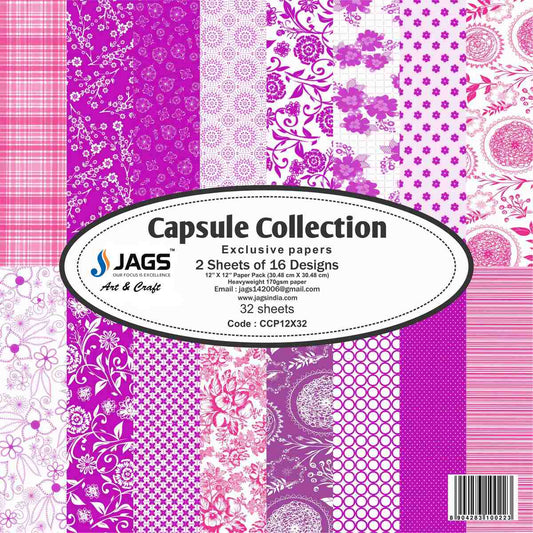 Gift To Love | Paper Capsule Collection | Size : 12X12 | Pcs : 32 Sheets | Code : CCP12X32