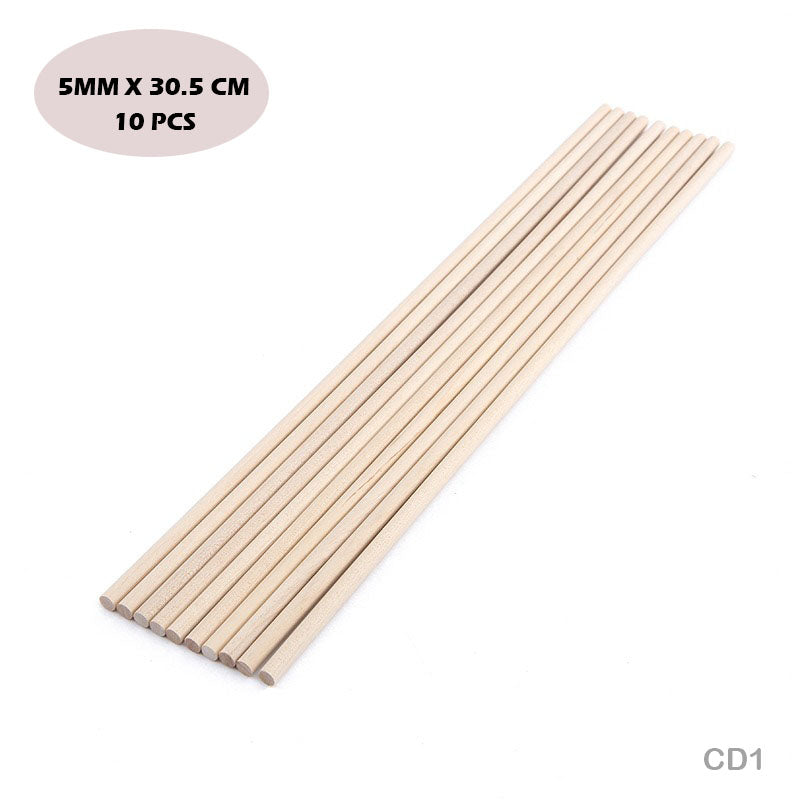 Gift To Love | Wooden Stick | Size : 30 Cm X 5 Mm | Pcs : 10 Sticks | Code : CD1
