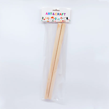 गिफ्ट टू लव | वुडेन स्टिक | साइज़ : 30 cm X 15 mm | पीस : 2 स्टिक्स | कोड : CD6