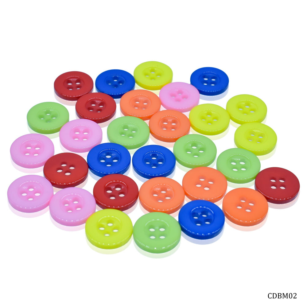 Gift To Love | Decorative Button Mix Color | Size : 20 L | Pcs : 30 Pcs | Code : CDBM02