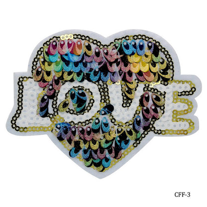 Gift To Love | Craft Sequin Heart Love | Size : Medium | Code : CFF-3